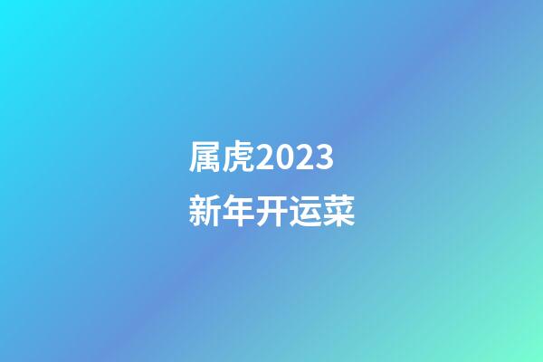 属虎2023新年开运菜