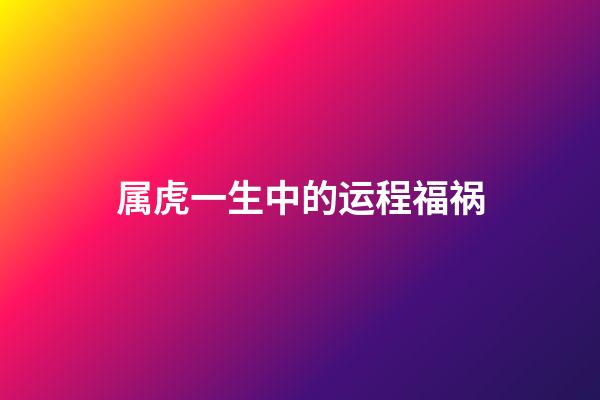 属虎一生中的运程福祸