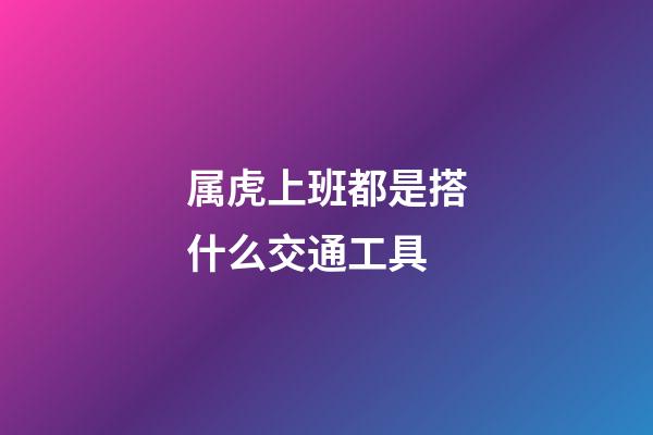 属虎上班都是搭什么交通工具