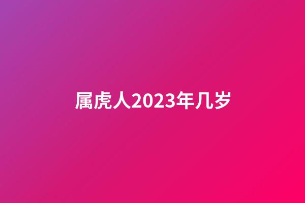 属虎人2023年几岁