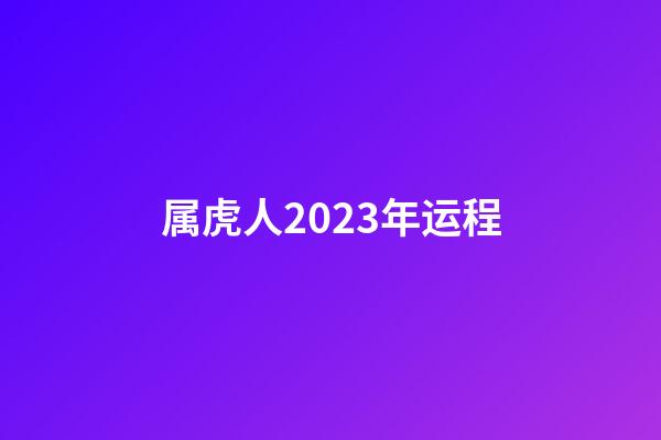 属虎人2023年运程