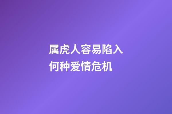 属虎人容易陷入何种爱情危机