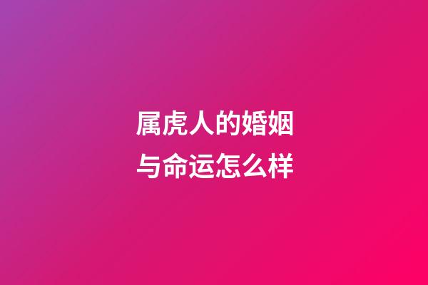 属虎人的婚姻与命运怎么样