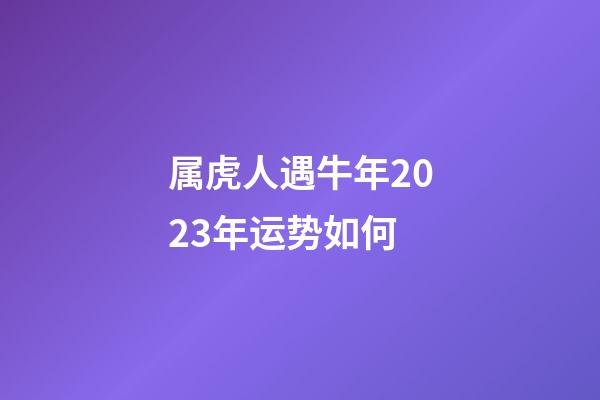 属虎人遇牛年2023年运势如何