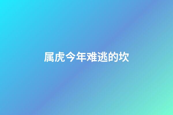 属虎今年难逃的坎