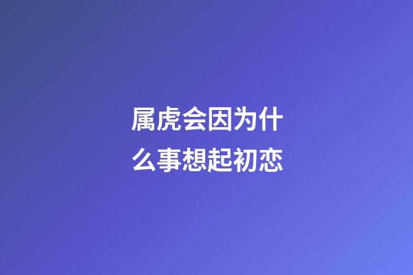 属虎会因为什么事想起初恋