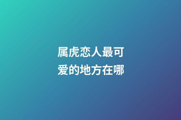 属虎恋人最可爱的地方在哪