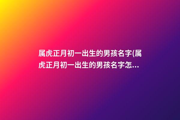 属虎正月初一出生的男孩名字(属虎正月初一出生的男孩名字怎么取)