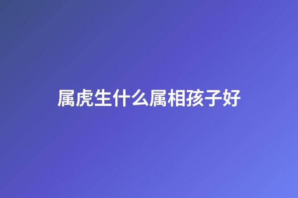 属虎生什么属相孩子好