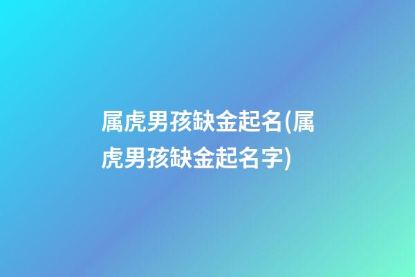 属虎男孩缺金起名(属虎男孩缺金起名字)