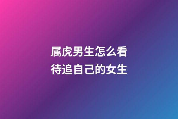 属虎男生怎么看待追自己的女生