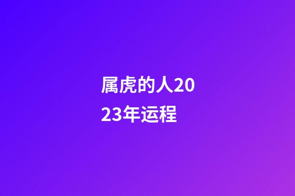 属虎的人2023年运程（2023年属兔人的全年运势）-第1张-星座运势-玄机派