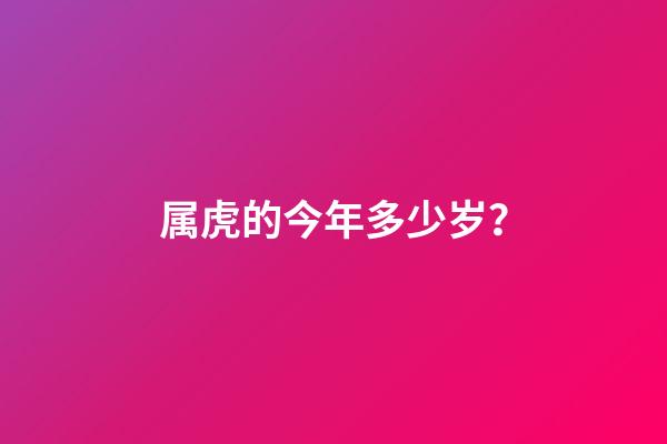 属虎的今年多少岁？