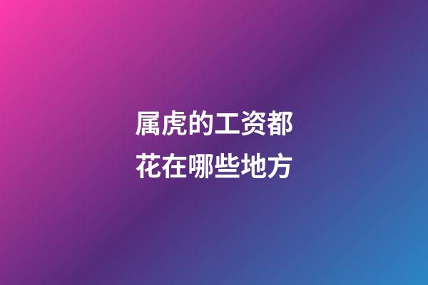 属虎的工资都花在哪些地方