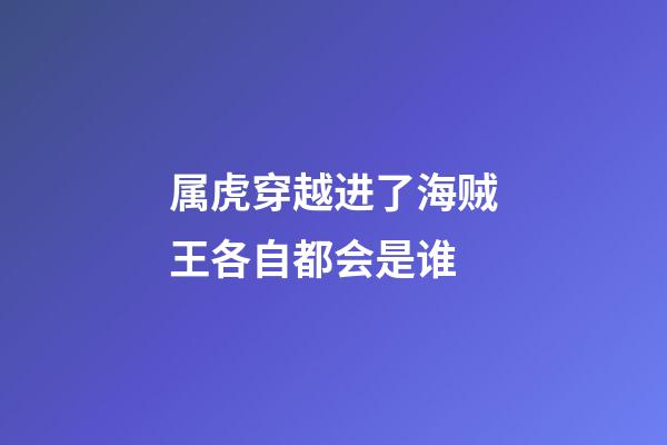 属虎穿越进了海贼王各自都会是谁