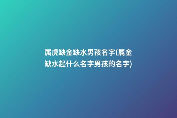 属虎缺金缺水男孩名字(属金缺水起什么名字男孩的名字)