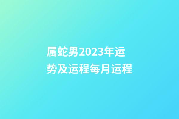 属蛇男2023年运势及运程每月运程