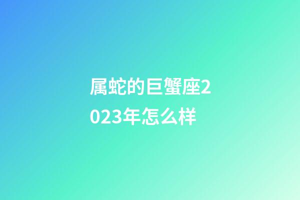 属蛇的巨蟹座2023年怎么样-第1张-星座运势-玄机派