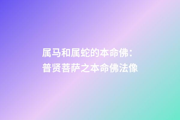 属马和属蛇的本命佛：普贤菩萨之本命佛法像