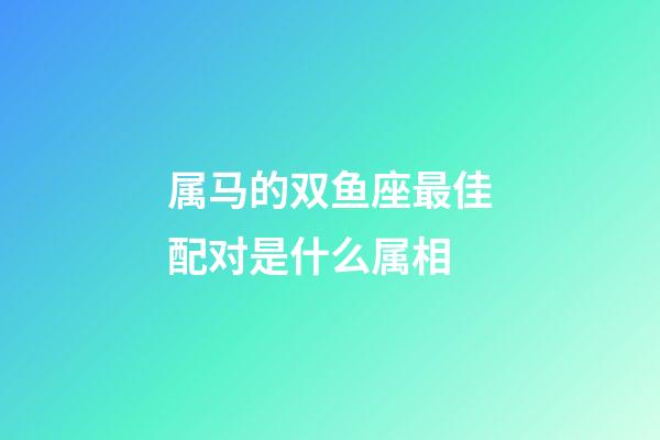 属马的双鱼座最佳配对是什么属相-第1张-星座运势-玄机派