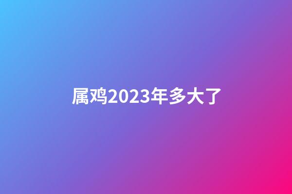 属鸡2023年多大了