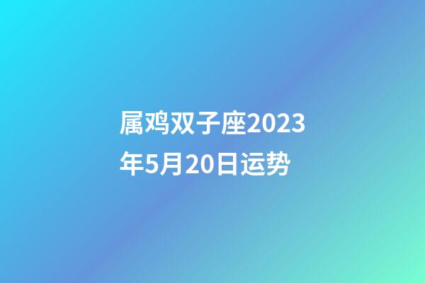 属鸡双子座2023年5月20日运势-第1张-星座运势-玄机派