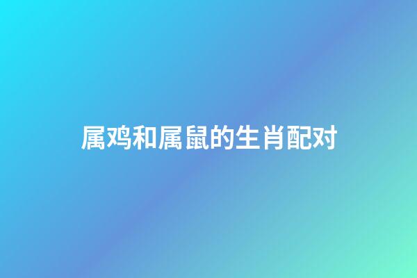 属鸡和属鼠的生肖配对