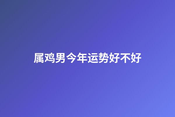 属鸡男今年运势好不好