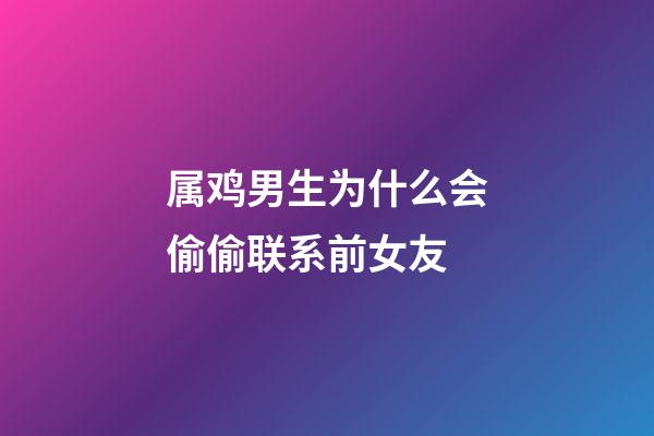 属鸡男生为什么会偷偷联系前女友