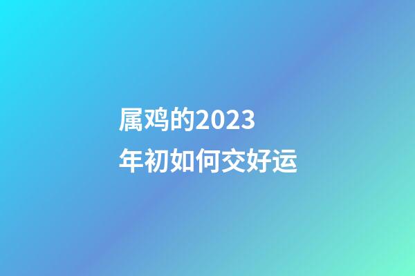属鸡的2023年初如何交好运