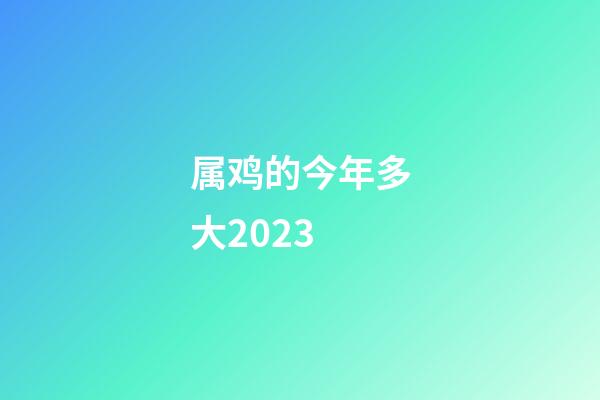 属鸡的今年多大2023