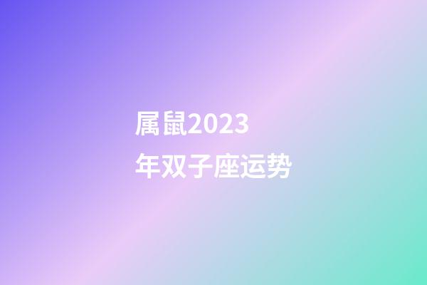 属鼠2023年双子座运势-第1张-星座运势-玄机派