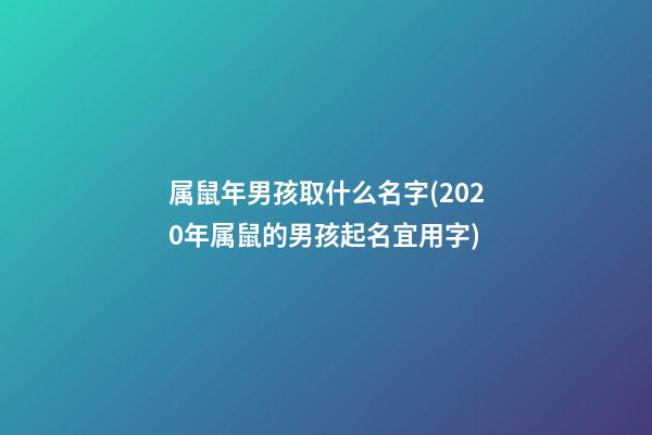 属鼠年男孩取什么名字(2020年属鼠的男孩起名宜用字)