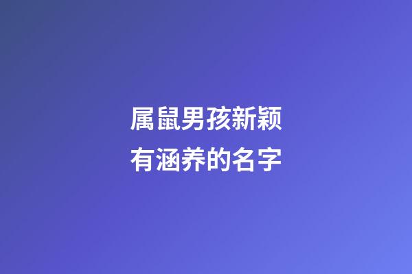属鼠男孩新颖有涵养的名字