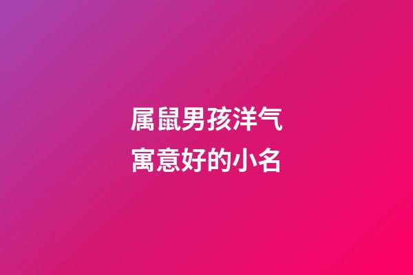 属鼠男孩洋气寓意好的小名