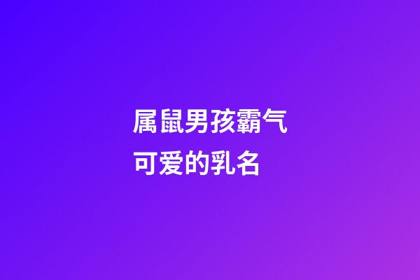 属鼠男孩霸气可爱的乳名