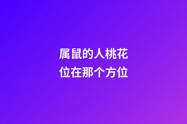 属鼠的人桃花位在那个方位