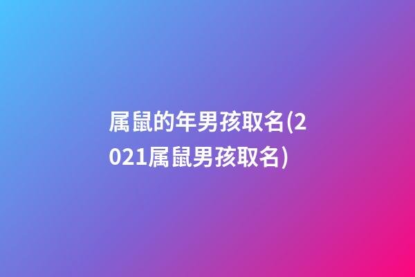 属鼠的年男孩取名(2021属鼠男孩取名)