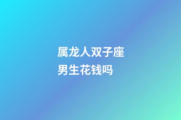 属龙人双子座男生花钱吗-第1张-星座运势-玄机派