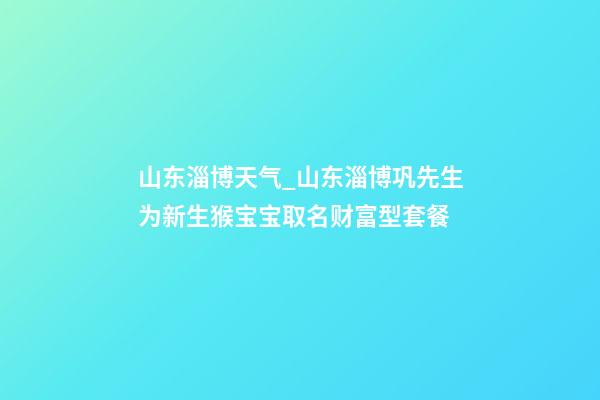 山东淄博天气_山东淄博巩先生为新生猴宝宝取名财富型套餐-第1张-公司起名-玄机派