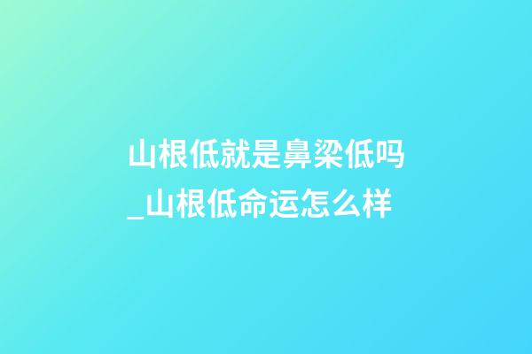 山根低就是鼻梁低吗_山根低命运怎么样