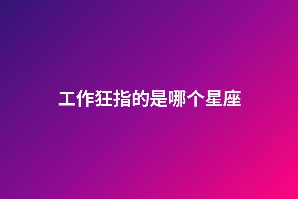 工作狂指的是哪个星座-第1张-星座运势-玄机派