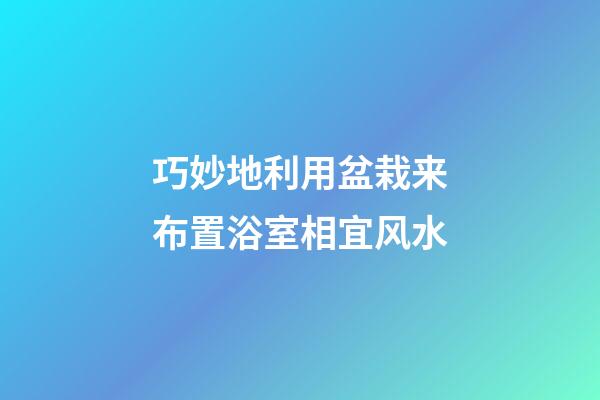 巧妙地利用盆栽来布置浴室相宜风水