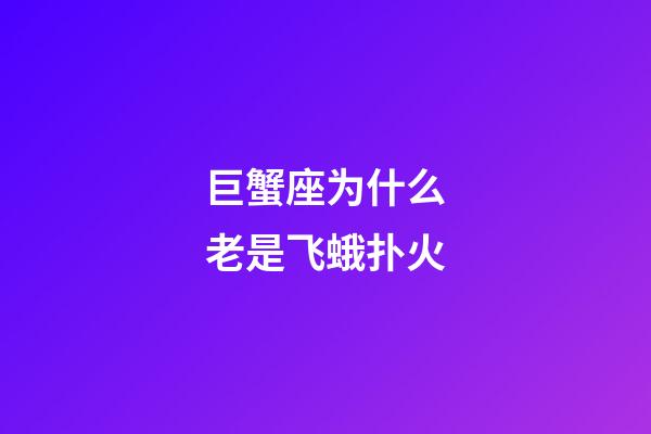 巨蟹座为什么老是飞蛾扑火-第1张-星座运势-玄机派