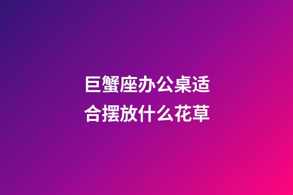 巨蟹座办公桌适合摆放什么花草-第1张-星座运势-玄机派