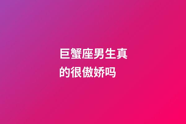 巨蟹座男生真的很傲娇吗-第1张-星座运势-玄机派