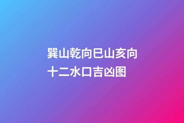 巽山乾向巳山亥向十二水口吉凶图
