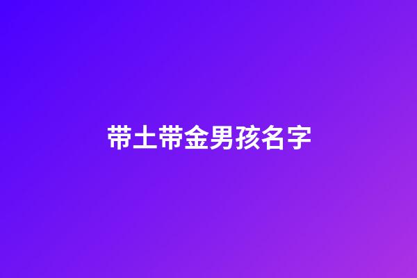 带土带金男孩名字