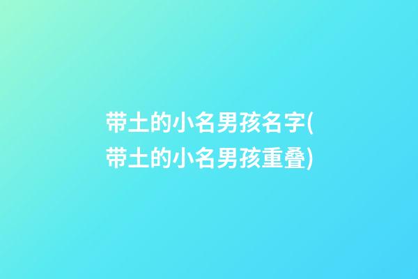 带土的小名男孩名字(带土的小名男孩重叠)