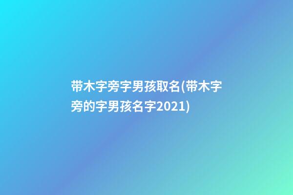 带木字旁字男孩取名(带木字旁的字男孩名字2021)